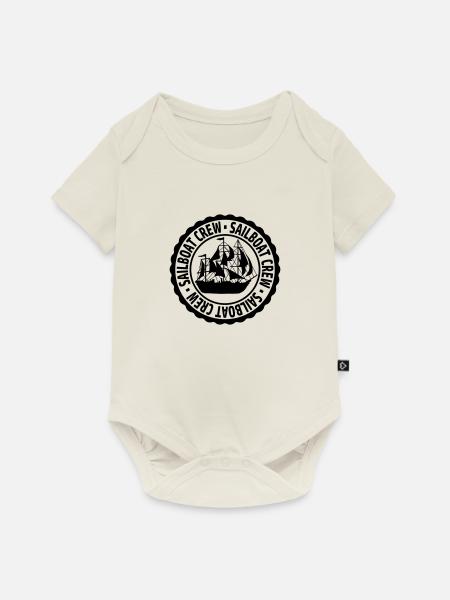 Sailboat Crew Stempel - Baby Premium Kurzarmbody - Naturweiß