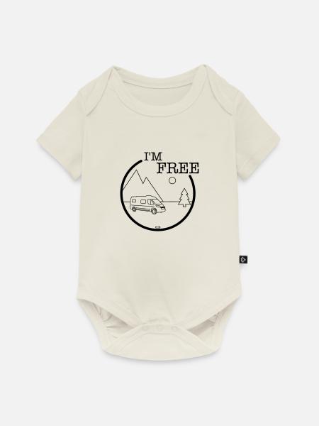 Ich bin frei - Baby Premium Kurzarmbody - Naturweiß