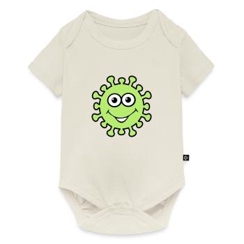 Virus heureux - Body à manches courtes Premium Bébé - blanc cassé - Devant
