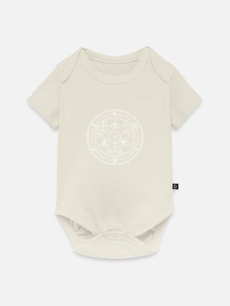Alchemist aus metallischem Stahl - Baby Premium Kurzarmbody - Naturweiß