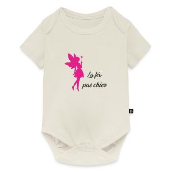 La fée pas chier - Body à manches courtes Premium Bébé - blanc cassé - Devant