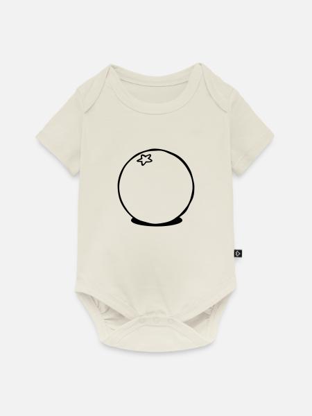 Vegetarisch Orange Obst - Baby Premium Kurzarmbody - Naturweiß