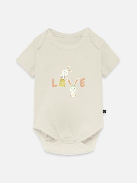 Love Easter - Baby Premium Kurzarmbody - Naturweiß