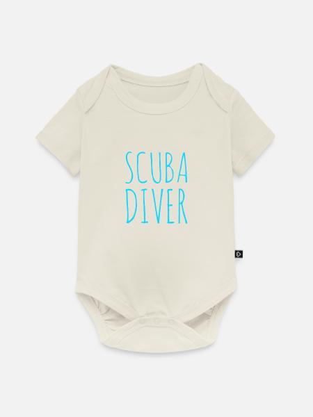 Scuba Diver - Baby Premium Kurzarmbody - Naturweiß