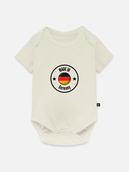 MADE IN GERMANY - Baby Premium Kurzarmbody - Naturweiß