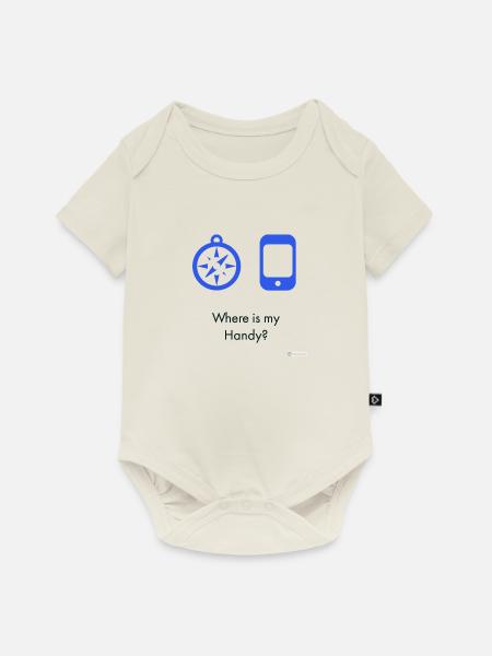 Where is my Handy? - Baby Premium Kurzarmbody - Naturweiß