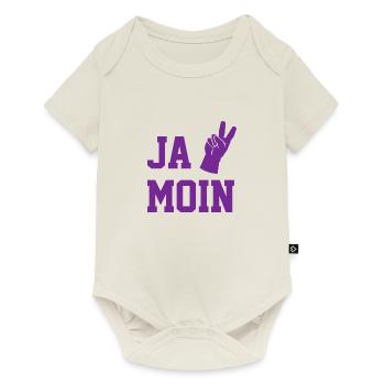 Ja moin Norden Norddeutschland Geschenk Meer - Baby Premium Kurzarmbody - Naturweiß - Vorne