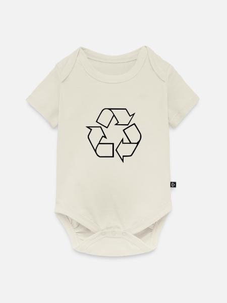 Recycle - Baby Premium Kurzarmbody - Naturweiß
