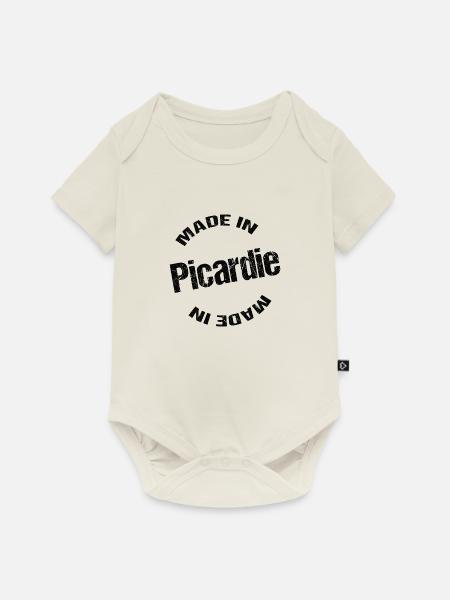 made in picardie - Baby Premium Kurzarmbody - Naturweiß