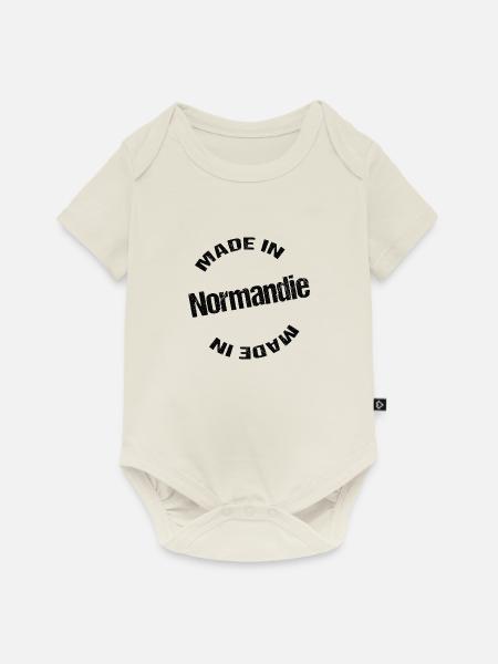 Made in normandie - Baby Premium Kurzarmbody - Naturweiß