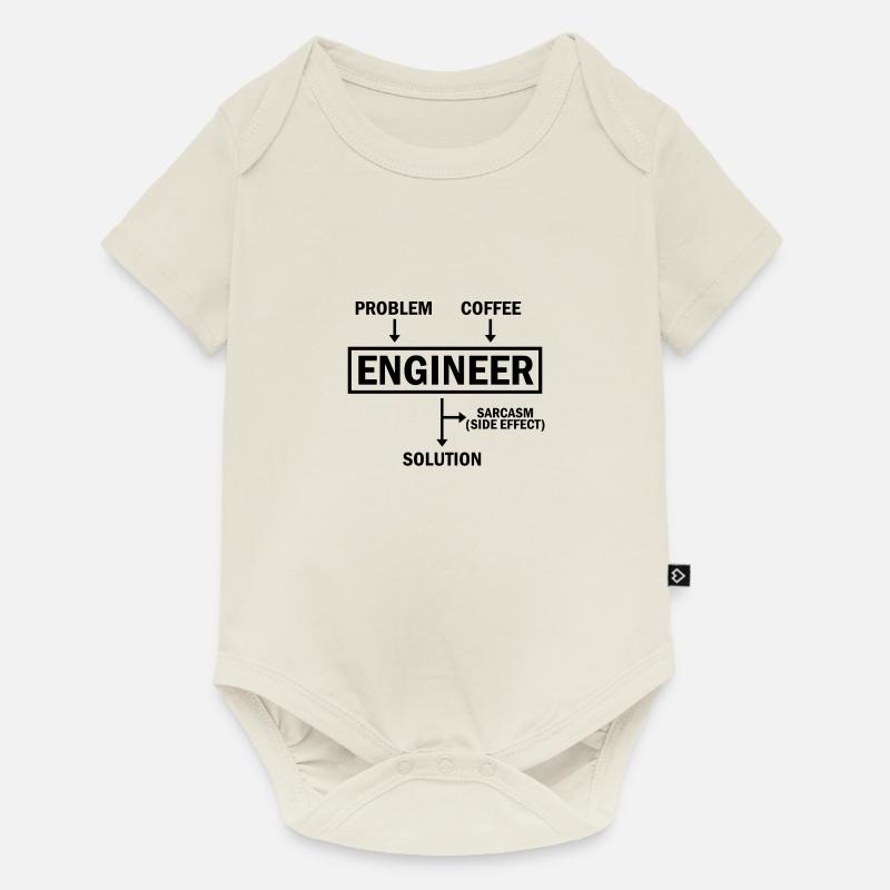 Problem Engineer Coffee Solution Sarcasm - Baby Premium Kurzarmbody - Naturweiß