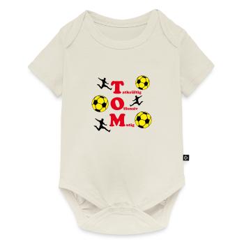 Tom - Baby Premium Kurzarmbody - Naturweiß - Vorne