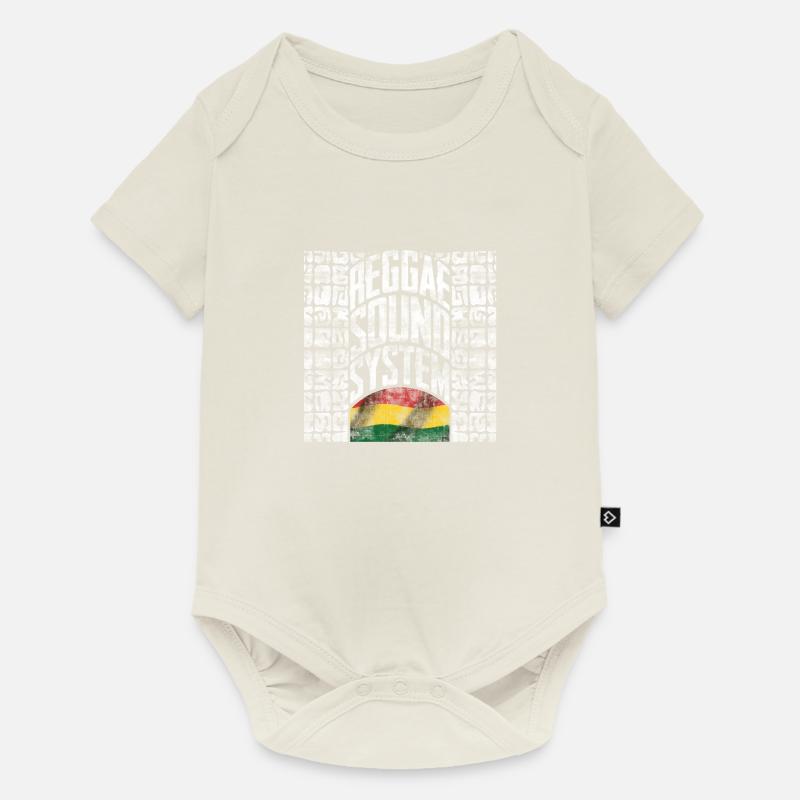 système de musique reggae - Body à manches courtes Premium Bébé - blanc cassé