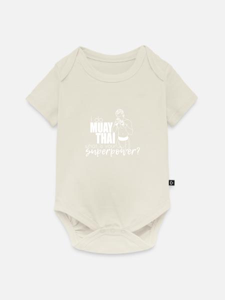 Muay Thai - Baby Premium Kurzarmbody - Naturweiß