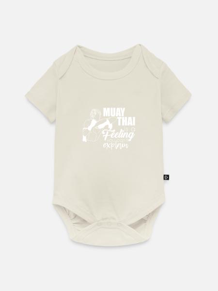 Muay Thai - Baby Premium Kurzarmbody - Naturweiß