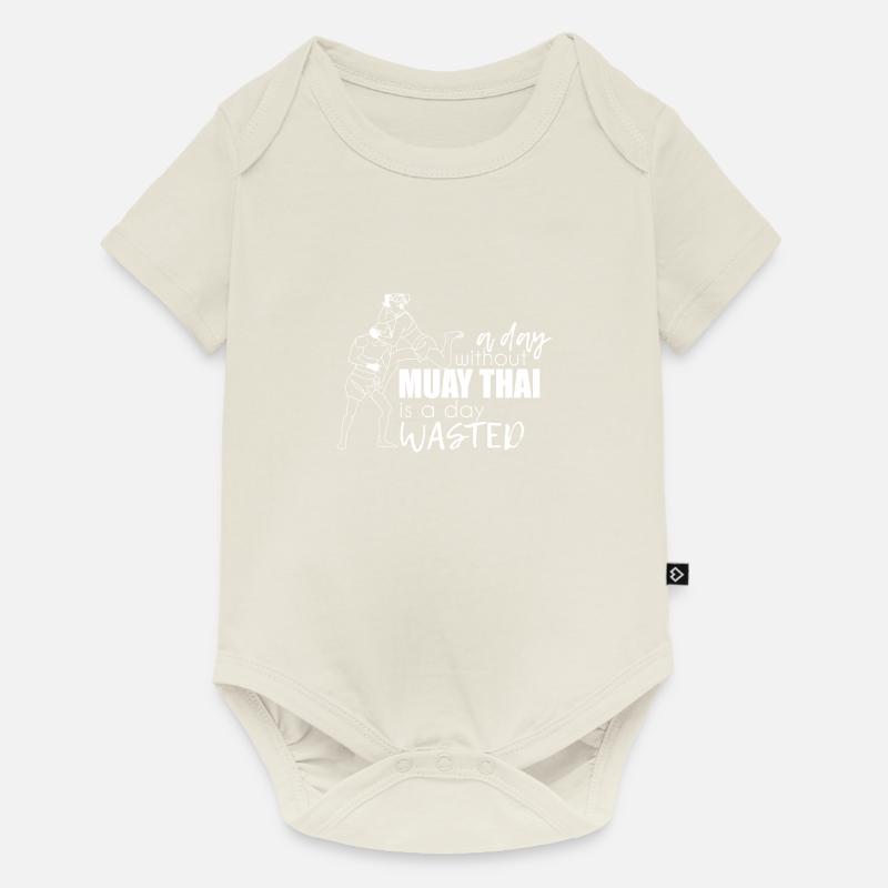Muay Thaï - Body à manches courtes Premium Bébé - blanc cassé