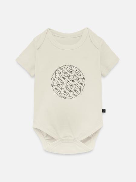 lebensblume - Baby Premium Kurzarmbody - Naturweiß