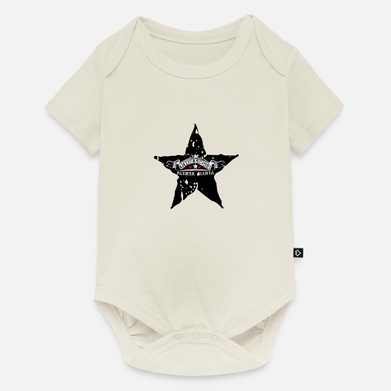 alerta alerta militant antifasciste - Body à manches courtes Premium Bébé - blanc cassé