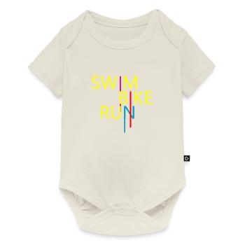 Triathlon Swim Bike Run - Baby Premium short-sleeve bodysuit - off white - Front
