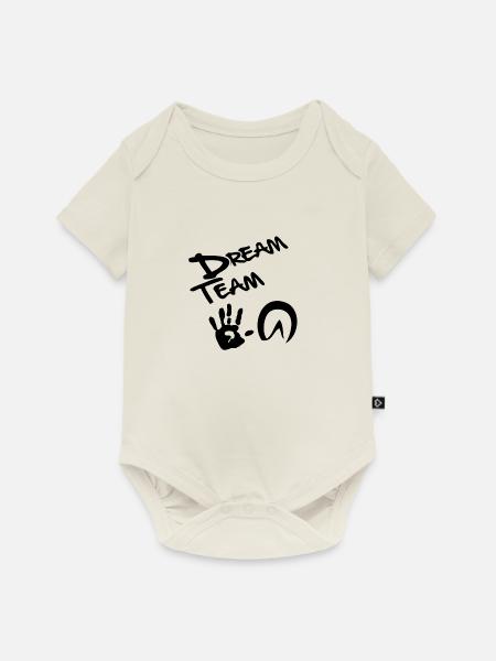 dreamteam - Baby Premium Kurzarmbody - Naturweiß