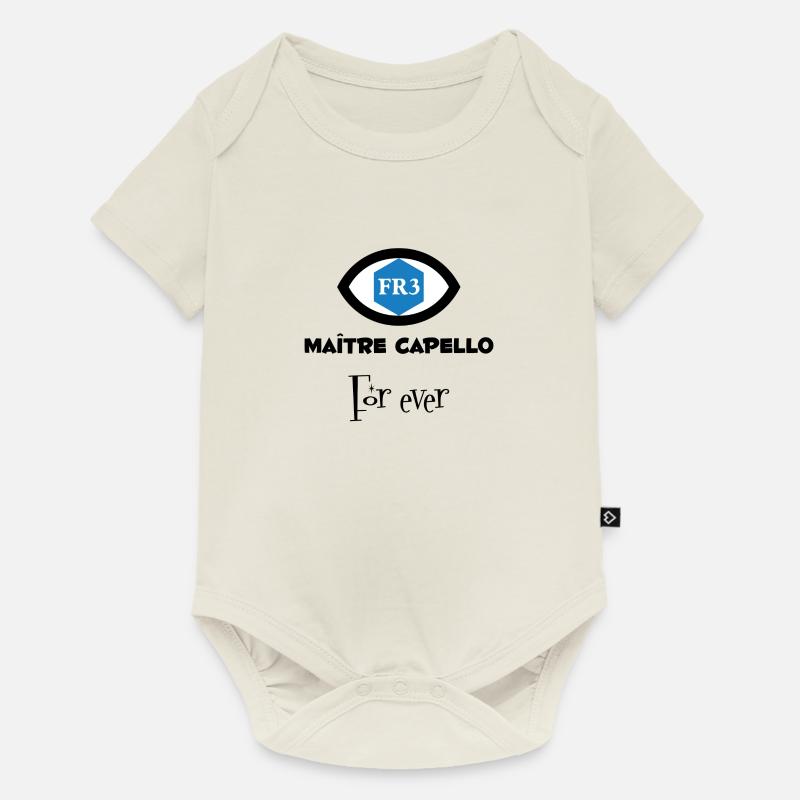 maitrecapello - Body à manches courtes Premium Bébé - blanc cassé