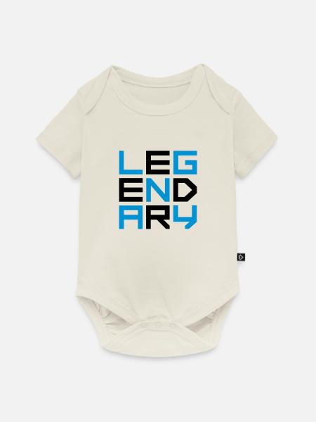 Legendary Viereck Logo - Baby Premium Kurzarmbody - Naturweiß