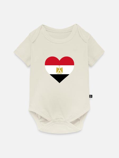 Ägypten - Baby Premium Kurzarmbody - Naturweiß