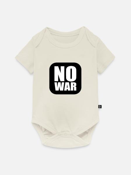 No war - Baby Premium Kurzarmbody - Naturweiß