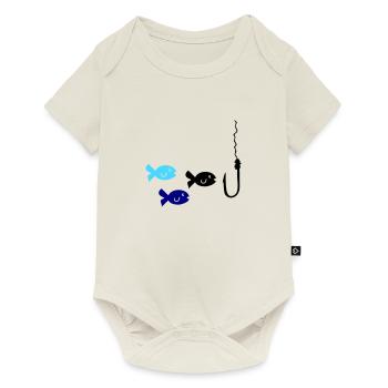 Pêche au poisson - Body à manches courtes Premium Bébé - blanc cassé - Devant