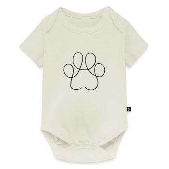 Paw Line Art - Minimalist - Baby Premium short-sleeve bodysuit - off white - Front