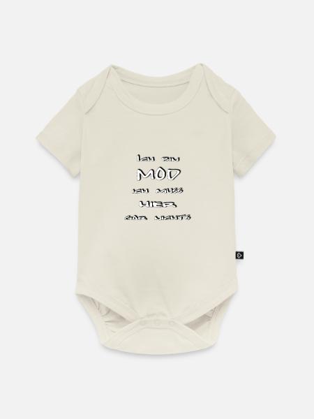 Ich bin Mod weiss - Baby Premium Kurzarmbody - Naturweiß