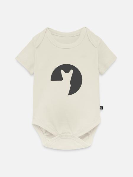 Katze im Kreis - Baby Premium Kurzarmbody - Naturweiß
