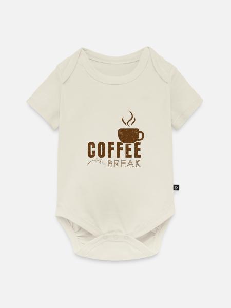 Coffee Break - Baby Premium Kurzarmbody - Naturweiß
