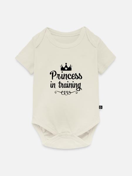 Princess in Training - Baby Premium Kurzarmbody - Naturweiß