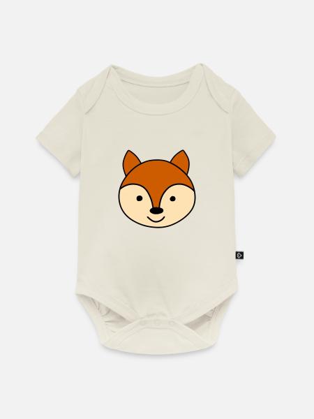 Cute fox - Baby Premium Kurzarmbody - Naturweiß