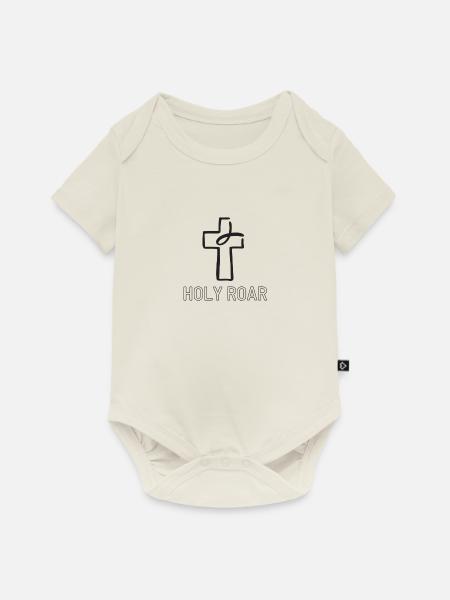 Holy roar - Baby Premium Kurzarmbody - Naturweiß