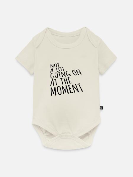 Not much going on - Baby Premium Kurzarmbody - Naturweiß