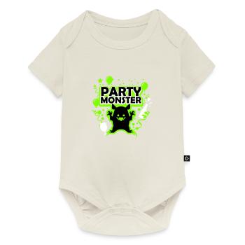 Party monster green - Baby Premium short-sleeve bodysuit - off white - Front
