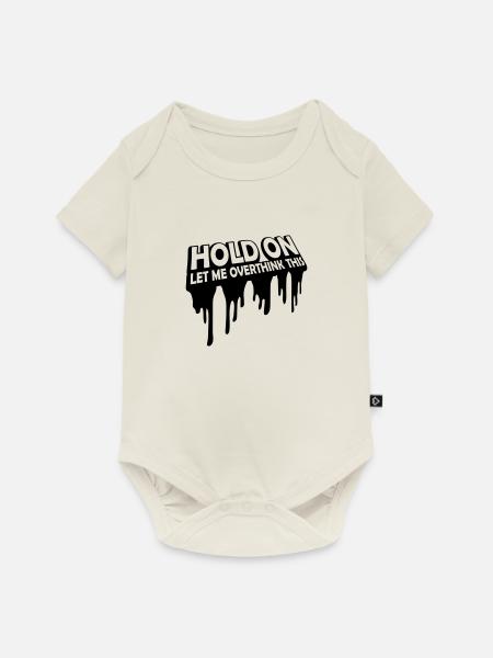 Let me overthink this - Baby Premium Kurzarmbody - Naturweiß