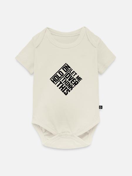 Let me overthink this - Baby Premium Kurzarmbody - Naturweiß