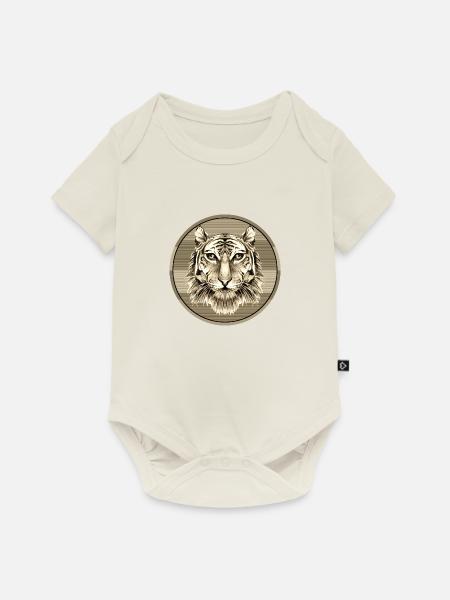 Tiger - Baby Premium Kurzarmbody - Naturweiß