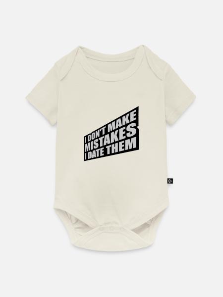 Date Mistakes Zitat Logo - Baby Premium Kurzarmbody - Naturweiß