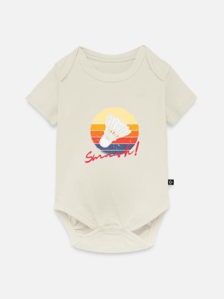 Smash - Baby Premium Kurzarmbody - Naturweiß