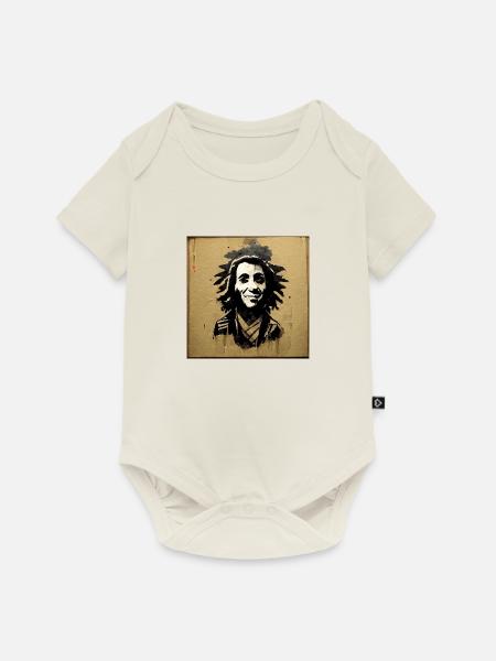 Rastafari-skizzenmalerei - Baby Premium Kurzarmbody - Naturweiß