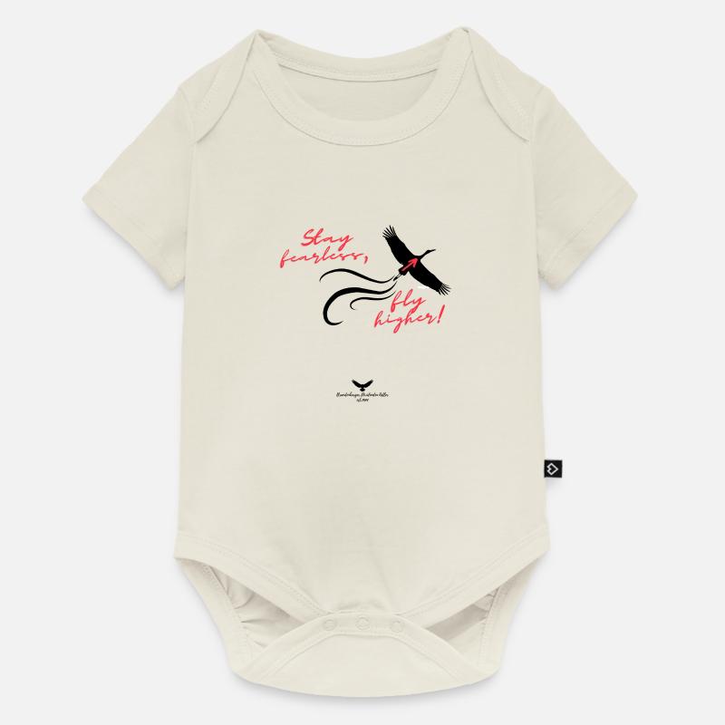 Spreewald Stork Highflyer - Body à manches courtes Premium Bébé - blanc cassé