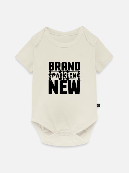 Brand sparkling New - Baby Premium Kurzarmbody - Naturweiß