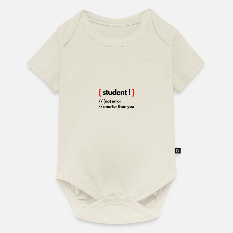 ÉTUDIANT - Body à manches courtes Premium Bébé - blanc cassé