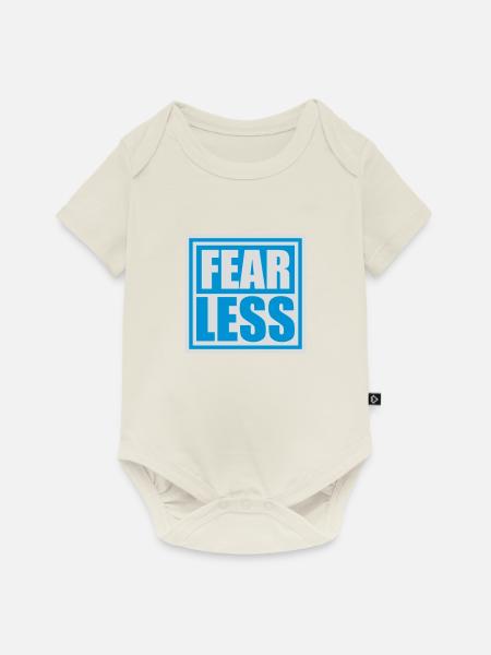 fearless Text Zitat Design - Baby Premium Kurzarmbody - Naturweiß