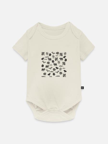 Aztekische Figuren - Baby Premium Kurzarmbody - Naturweiß