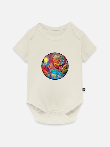 Kunstwerk eines Fantasielandes - Baby Premium Kurzarmbody - Naturweiß